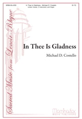 In Thee Is Gladness Unison/Two-Part choral sheet music cover